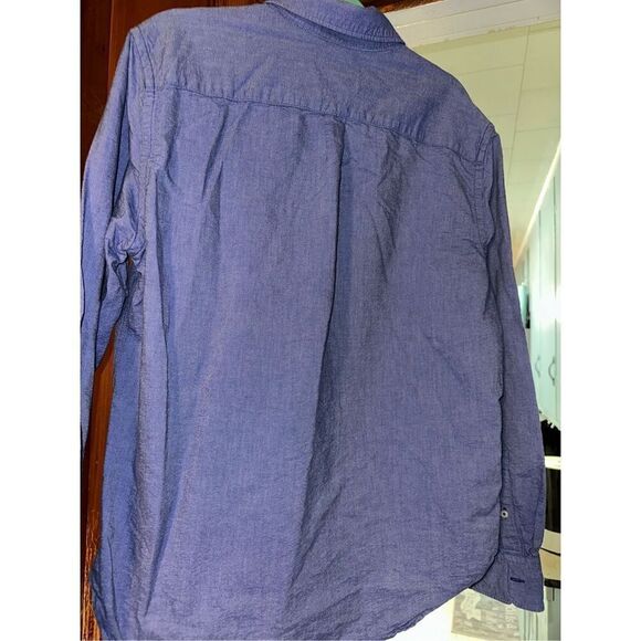 American Eagle Classic Fit Blue Button up Long Sleeve Men size Large - Picture 3 of 4